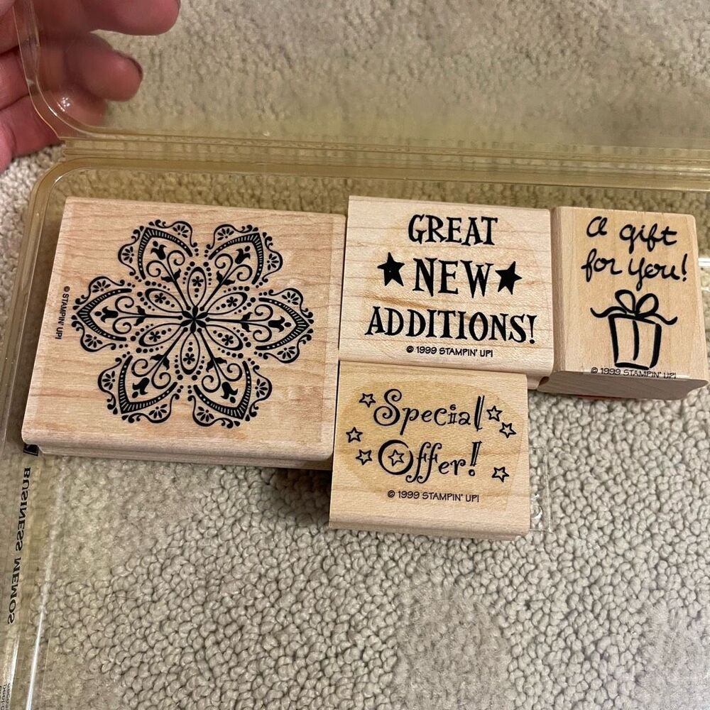 Stampin’ Up 1999 Business Memos Stamping Set Rubber Stamp Embossing Card Making